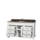 Andover 60 Inch Single Bathroom Vanity in White - 4