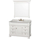 Andover 48 Inch Single Bathroom Vanity in White - 7
