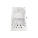 Ella Wheelchair Transfer 36"x55" Acrylic Air and Hydro Massage w/ Independent Foot Massage Walk-In Bathtub with Left Outward Swing Door, 5 Piece Fast Fill Faucet, 2" Dual Drain 5
