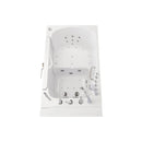 Ella Wheelchair Transfer 36"x55" Acrylic Air and Hydro Massage w/ Independent Foot Massage Walk-In Bathtub with Right Outward Swing Door, 5 Piece Fast Fill Faucet, 2" Dual Drain 5