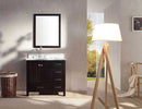 Ariel Bath Cambridge 37" Single Sink Vanity Set w/ Left Offset Sink in Espresso