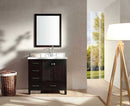 Ariel Bath Cambridge 37" Single Sink Vanity Set w/ Right Offset Sink in Espresso