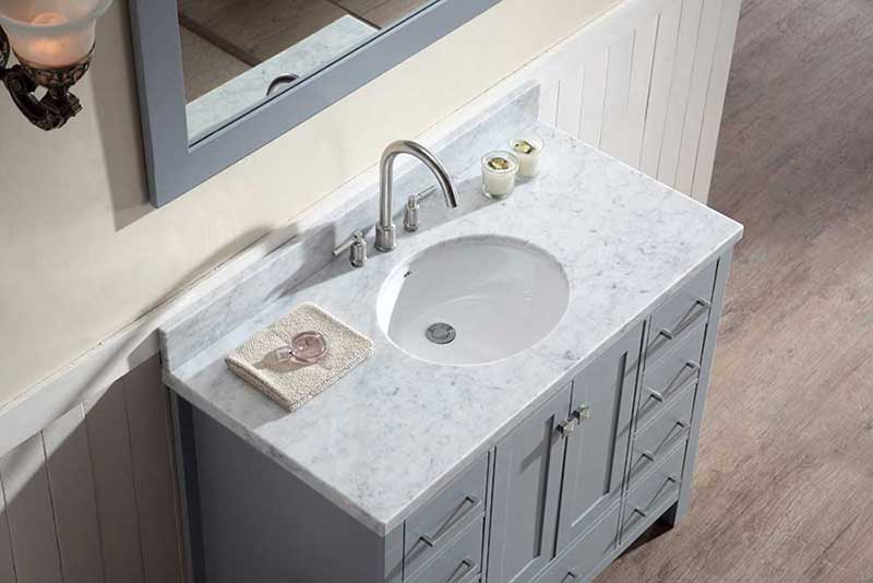 Ariel Cambridge 43" Single Sink Vanity Set in Grey 3