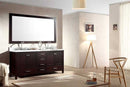 Ariel Bath Cambridge 73" Double Sink Vanity Set in Espresso 2