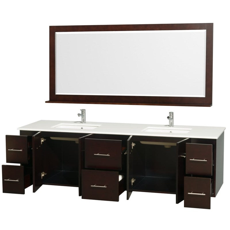 Wyndham Collection Centra 80" Double Bathroom Vanity for Undermount Sinks - Espresso WC-WHE009-80-DBL-VAN-ESP- 3