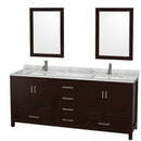 Wyndham Collection Sheffield 80" Double Bathroom Vanity - Espresso WC-1414-80-DBL-VAN-ESP 3
