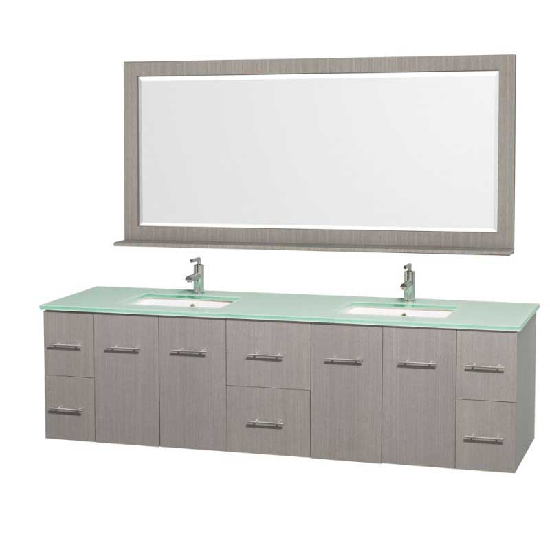 Wyndham Collection Centra 80" Double Bathroom Vanity for Undermount Sinks - Gray Oak WC-WHE009-80-DBL-VAN-GRO- 5