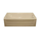Lyons Industries Elite 4.5 ft. Right Drain Soaking Tub in Almond