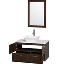 Wyndham Collection Amare 36" Wall-Mounted Bathroom Vanity Set with Vessel Sink - Espresso WC-R4100-36-ESP 7