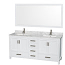 Wyndham Collection Sheffield 72" Double Bathroom Vanity - White WC-1414-72-DBL-VAN-WHT