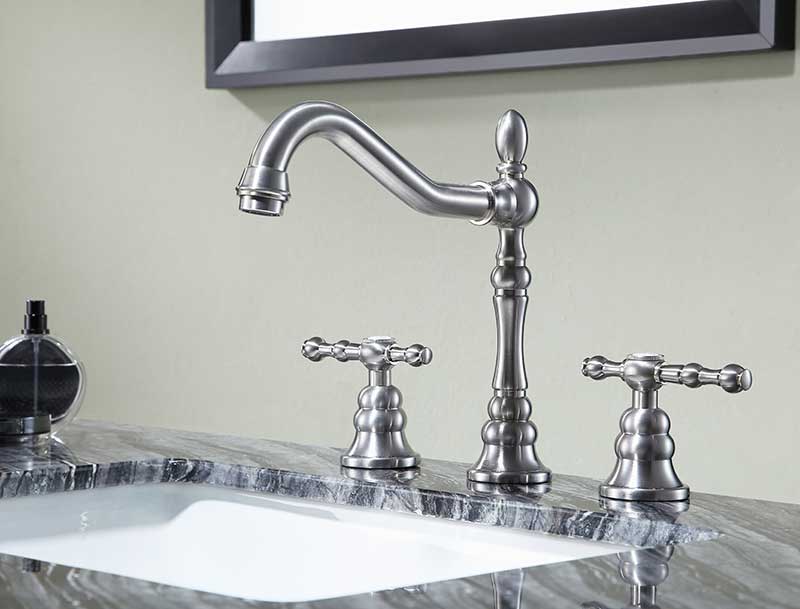 Anzzi Highland 8 in. Widespread 2-Handle Bathroom Faucet in Brushed Nickel L-AZ184BN 3