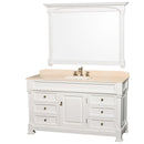 Wyndham Collection Andover 60" Traditional Bathroom Vanity Set - White WC-TS60-WHT 3