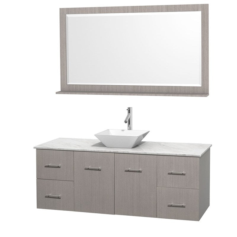 Wyndham Collection Centra 60" Single Bathroom Vanity Set for Vessel Sink - Gray Oak WC-WHE009-60-SGL-VAN-GRO