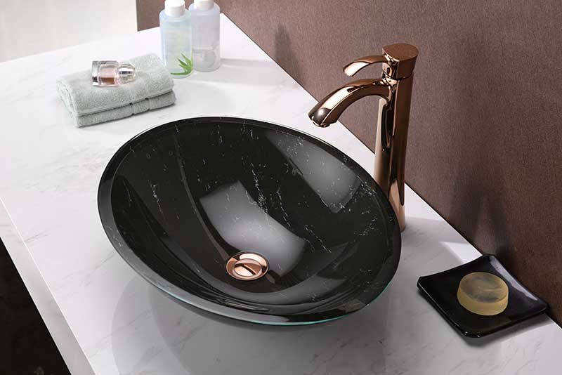 Anzzi Marbela Series Vessel Sink in Marbled Black LS-AZ177 4