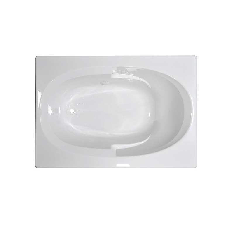 Lyons Industries Classic 5 ft. Reversible Drain Heated Soaking Tub in White