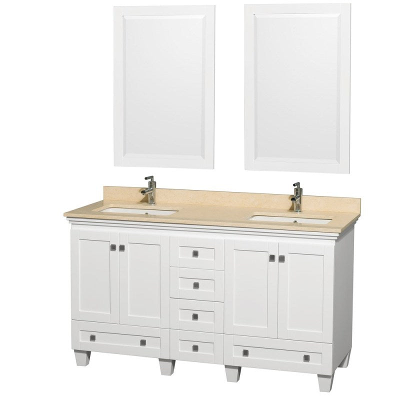 Wyndham Collection Acclaim 60" Double Bathroom Vanity - White WC-CG8000-60-WHT