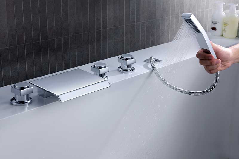 Anzzi Guaira 3-Handle Deck-Mount Roman Tub Faucet in Chrome FR-AZ044CH 6