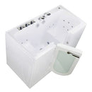 Ella's O2SA3060MF Tub4Two Acrylic Hydro and Microbubble Jet Outswing Door Walk-in Bathtub with in-Line Water Heater, Ella 5pc. Fast-Fill Faucet Set, Two Seats, Central Dual 2" Drains, 31" x 60", White