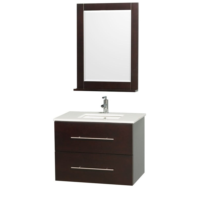 Wyndham Collection Centra 30" Single Bathroom Vanity for Undermount Sinks - Espresso WC-WHE009-30-SGL-VAN-ESP- 5