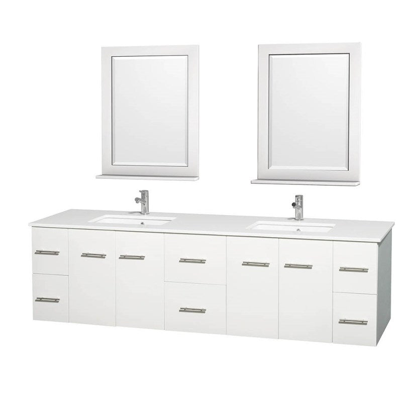 Wyndham Collection Centra 80" Double Bathroom Vanity for Undermount Sinks - Matte White WC-WHE009-80-DBL-VAN-WHT- 4