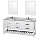 Wyndham Collection Natalie 72" Double Bathroom Vanity - White WC-2111-72-DBL-VAN-WHT