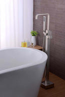 Anzzi Victoria 2-Handle Claw Foot Tub Faucet with Hand Shower in Brushed Nickel FS-AZ0031BN 2