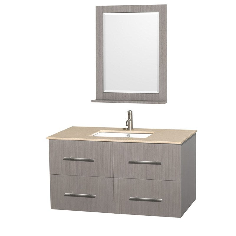 Wyndham Collection Centra 42" Single Bathroom Vanity for Undermount Sinks - Gray Oak WC-WHE009-42-SGL-VAN-GRO- 2