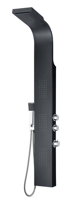 Anzzi Atoll Series 66 in. Full Body Shower Panel System with Heavy Rain Shower and Spray Wand in Black