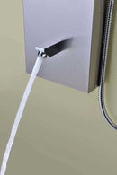 Anzzi Echo 63.5 in. 4-Jetted Full Body Shower Panel with Heavy Rain Shower and Spray Wand in Brushed Stainless Steel 14