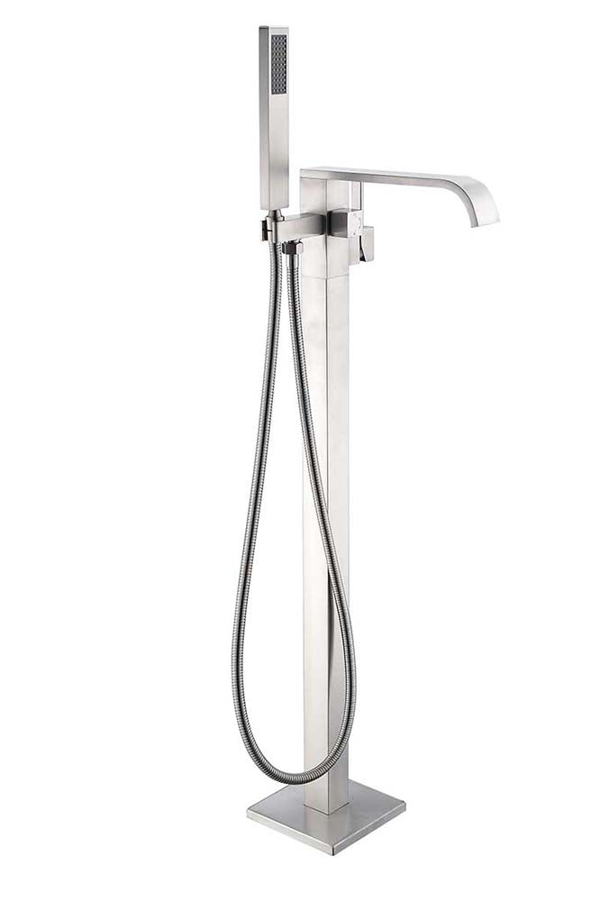 Anzzi Angel 2-Handle Claw Foot Tub Faucet with Hand Shower in Brushed Nickel FS-AZ0044BN 17