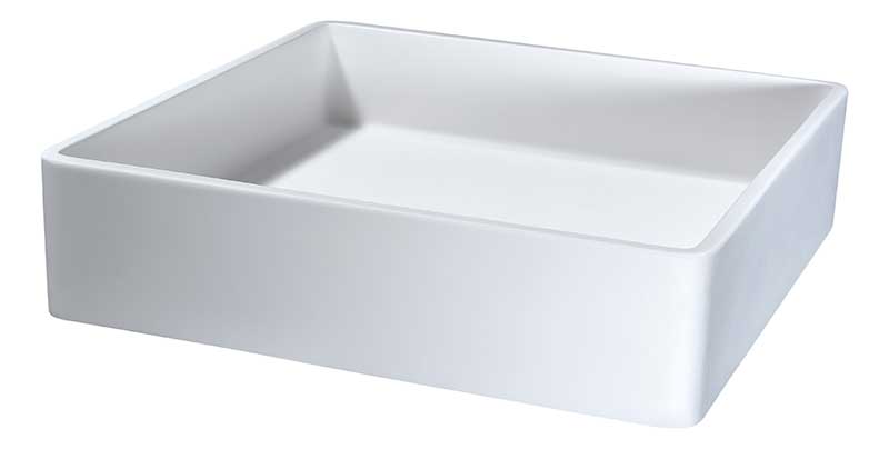 Anzzi Matimbi 1-Piece Solid Surface Vessel Sink with Pop Up Drain in Matte White LS-AZ8239 7