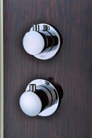 Anzzi Pure 59 in. 3-Jetted Full Body Shower Panel with Heavy Rain Shower and Spray Wand in Mahogany Style Deco-Glass 5