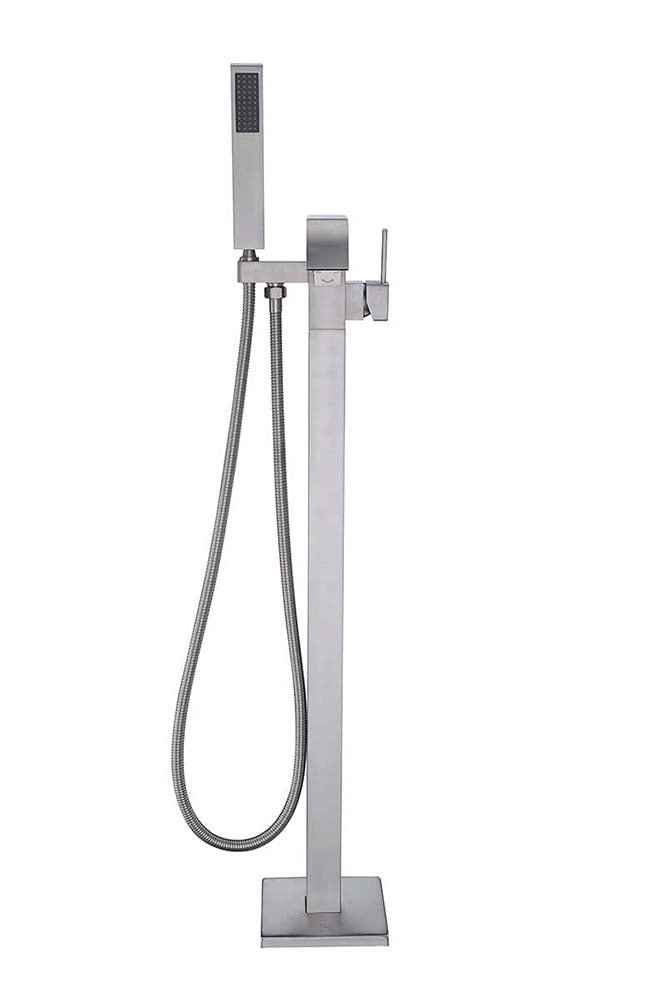Anzzi Angel 2-Handle Claw Foot Tub Faucet with Hand Shower in Brushed Nickel FS-AZ0044BN 16