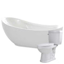 Anzzi Talyah 71 in. Acrylic Soaking Bathtub with Kame 2-piece 1.28 GPF Single Flush Toilet FTAZ090-T055