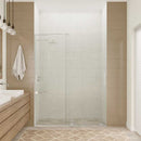 Anzzi Longboat Series 60 in. x 76 in. Semi-Frameless Shower Door with TSUNAMI GUARD in Brushed Nickel SD-AZ055-01BN 2
