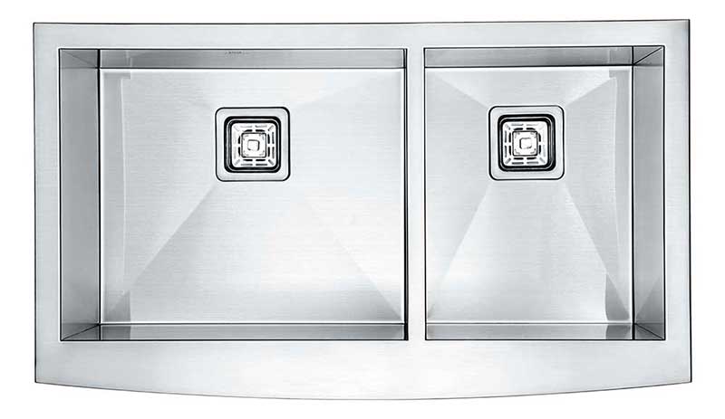 Anzzi ELYSIAN Series 36 in. Farm House 60/40 Dual Basin Handmade Stainless Steel Kitchen Sink 5