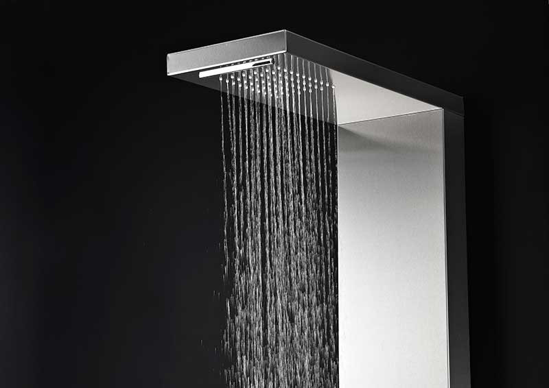 Anzzi Govenor 64 in. Full Body Shower Panel with Heavy Rain Shower and Spray Wand in Brushed Steel SP-AZ8093 5