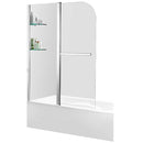 Anzzi Galleon 48 in. x 58 in. Frameless Tub Door with TSUNAMI GUARD in Brushed Nickel SD-AZ054-01BN 8