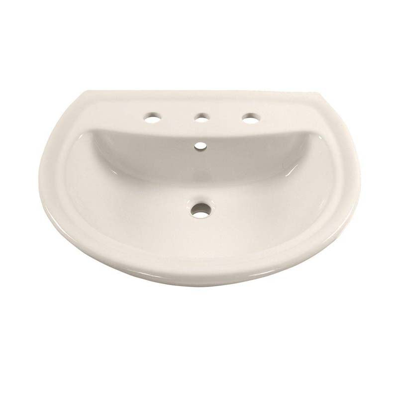 American Standard 0236.008.222 Cadet Pedestal Sink Basin With 8" Faucet Holes in Linen