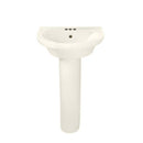 American Standard 0403.400.222 Tropic Petite Pedestal Combo Bathroom Sink in Linen with 4" Faucet Centers
