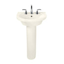 American Standard 0403.800.222 Tropic Petite Pedestal Combo Bathroom Sink in Linen with 8" Faucet Centers