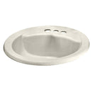 American Standard 0427.444EC.222 Cadet EverClean Round Self-Rimming Countertop Sink in Linen with 4" Faucet Centers