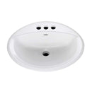 American Standard 0476.028.020 Aqualyn Self-Rimming Drop-in Bathroom Sink in White