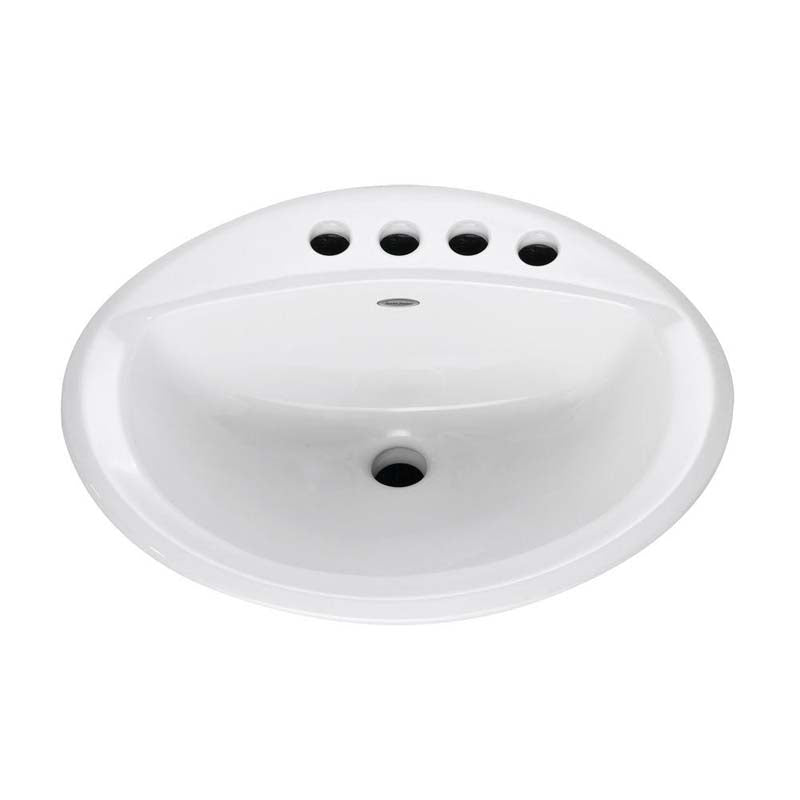 American Standard 0476.037.020 Aqualyn Self-Rimming Bathroom Sink in White