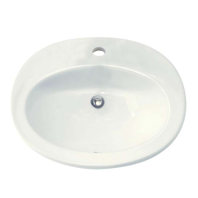 American Standard 0478.001.020 Piazza Self-Rimming Bathroom Sink in White