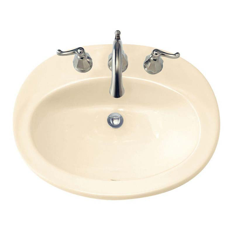 American Standard 0478.803.021 Piazza Self-Rimming Bathroom Sink in Bone