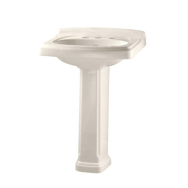 American Standard 0555.801.222 Portsmouth Pedestal Combo in Linen with 8" Faucet Centers
