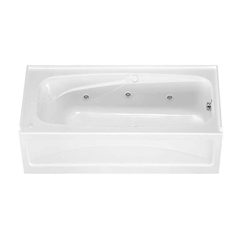 American Standard 1748.118.020 Colony 5.5 ft. Integral Apron Whirlpool Tub with Right Drain in White