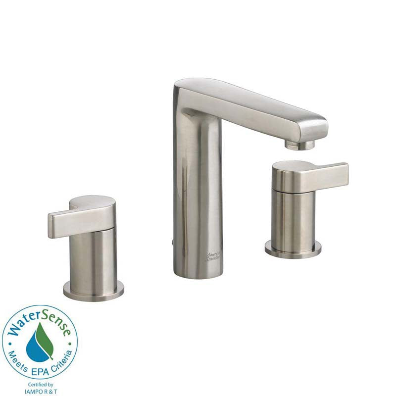American Standard 2590.801.295 Studio 8" Widespread 2-Handle Mid-Arc Bathroom Faucet in Satin Nickel