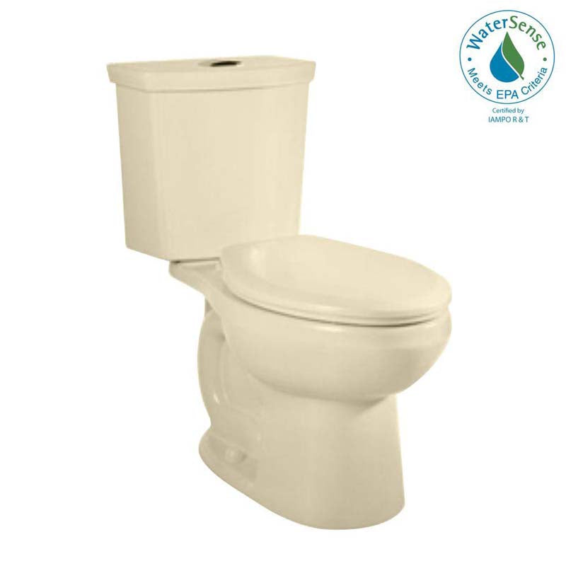 American Standard 2886.216.021 H2Option 2-Piece Dual Flush 1.6/1.0 GPF Right Height Elongated Toilet in Bone